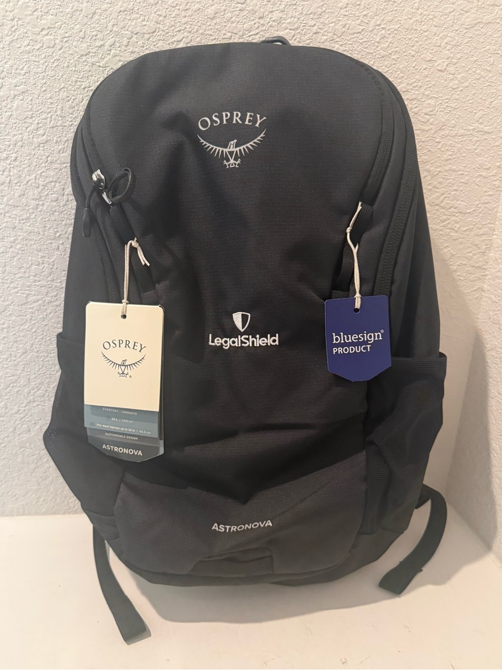 Osprey Astronova Black Backpack 23L Everyday Commute Campus Laptop Bag NEW
